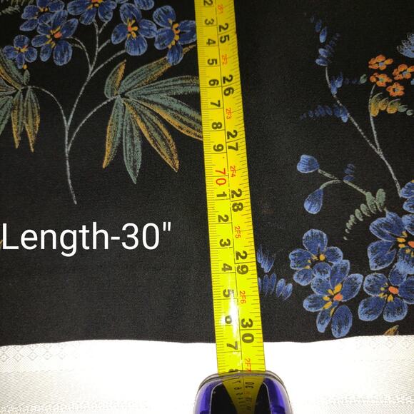 Pendleton Plus Floral Skirt Womens Size 18W Black Lightweight Chiffon Lined - Picture 10 of 14